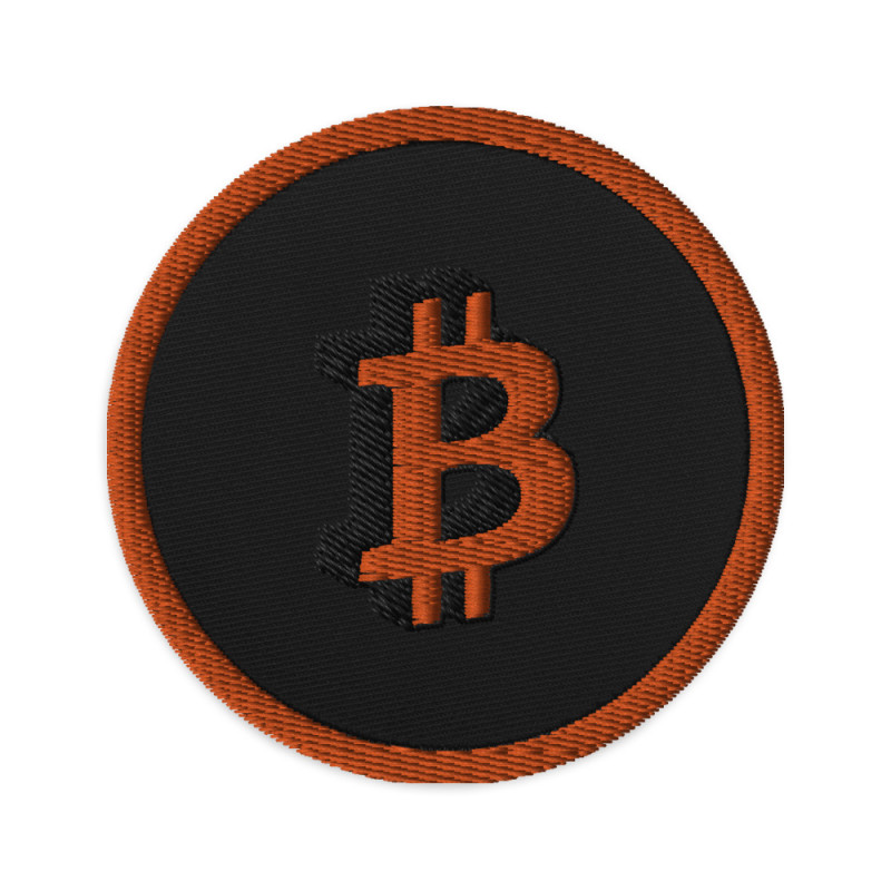 bitcoin embroidered patch